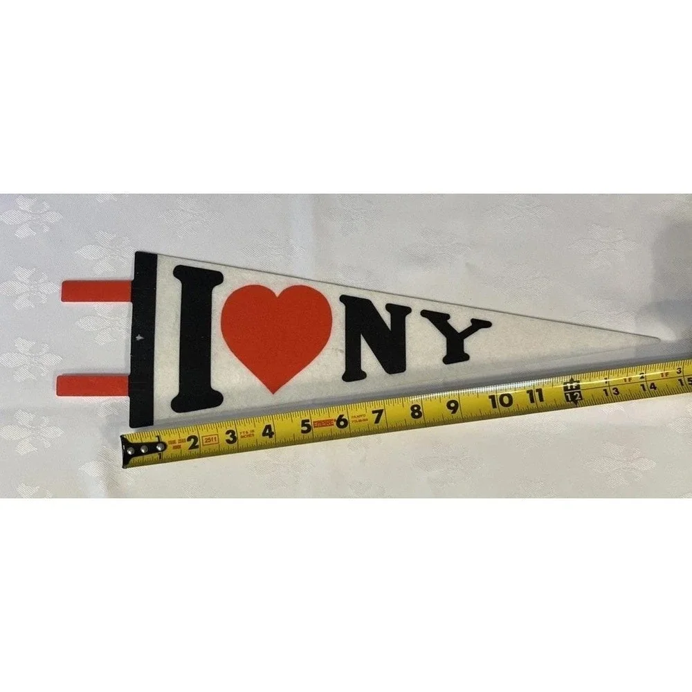 4 Vintage New York City Souvenir Pennants  Retro Chinatown ,Dragon , Skyline